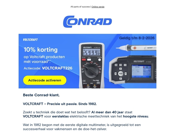 ⏰ Nog maar 4 dagen: 10% korting op Voltcraft.