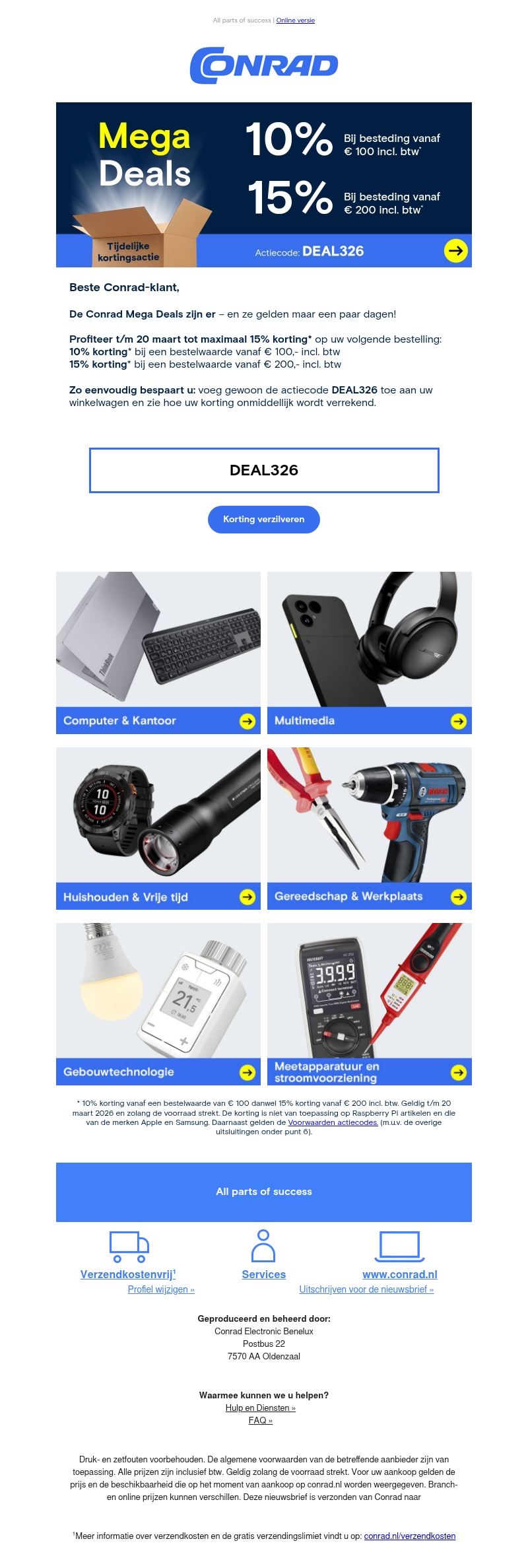💥 Conrad Mega Deals: tot 15% korting! 💥 Conrad Mega Deals: tot 15% korting!