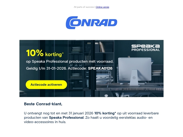 🎁 10% korting op Speaka Professional.