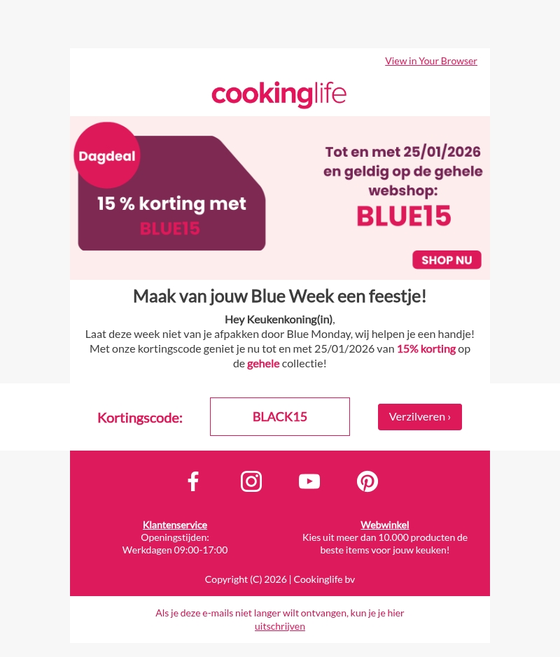 π Blue Monday is voorbij, met deze dagdeal het voordeel niet! π Blue Monday is voorbij, met deze dagdeal het voordeel niet!