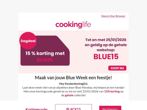💙 Blue Monday is voorbij, met deze dagdeal het voordeel niet!