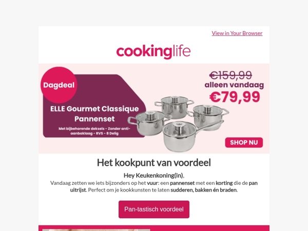 Niet laten sudderen: dagdeal tot middernacht! 🍲