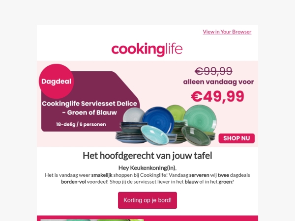 Deze dagdeal is een bord vol voordeel! 🍽️