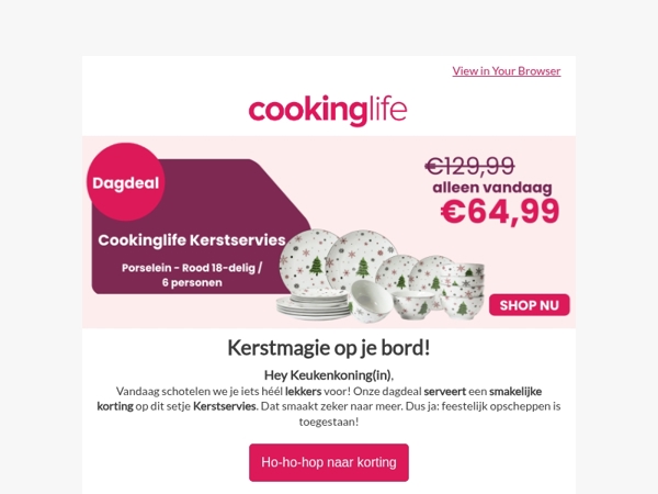 🎅 Vandaag op tafel: dagdeal voor jouw Kerstdiner