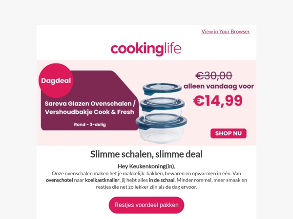 Met deze dagdeal zijn restjes nooit meer een probleem 🍲