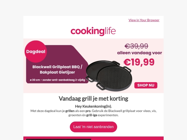 Grijp de grill-dagdeal! 🔥