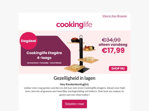 Smaakvolle dagdeal met veel stapelplezier! 🍰