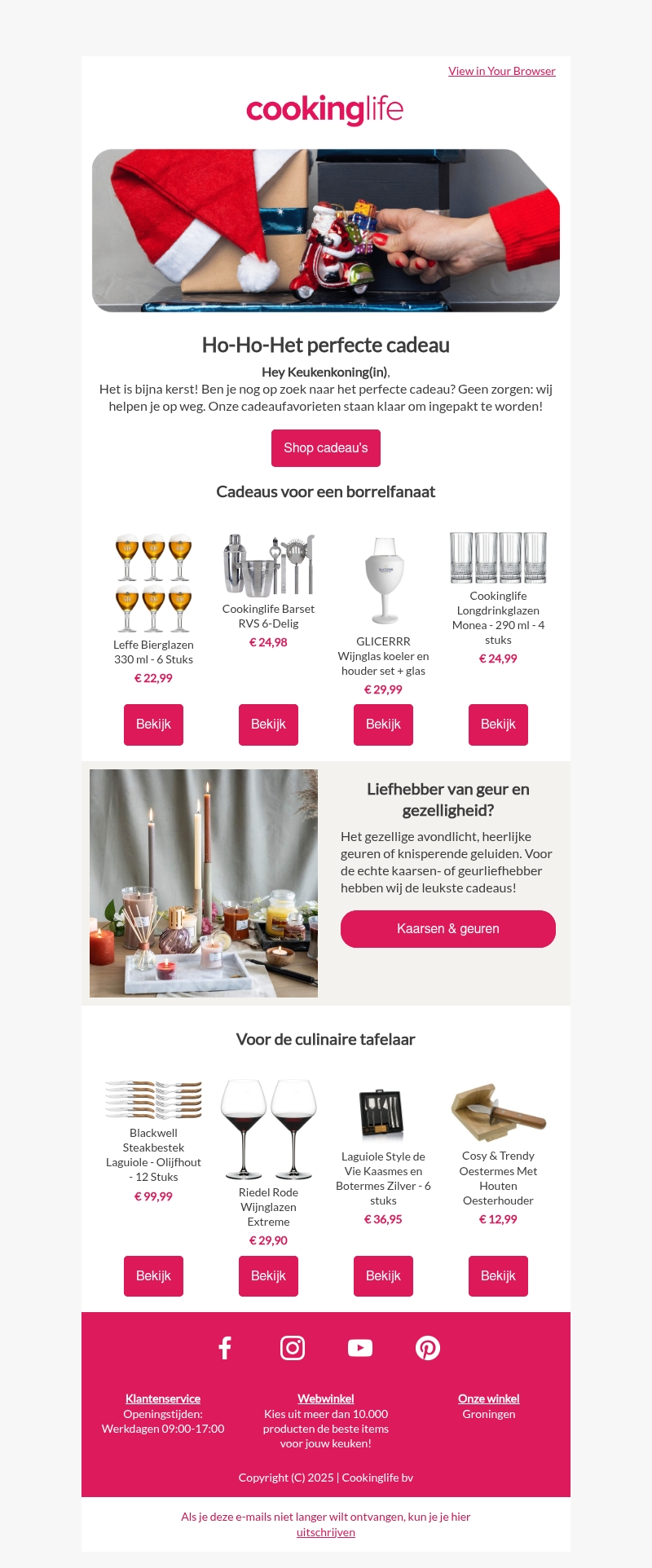 Jingle all the wayβ¦ naar het perfecte cadeau! π
Jingle all the wayβ¦ naar het perfecte cadeau! π