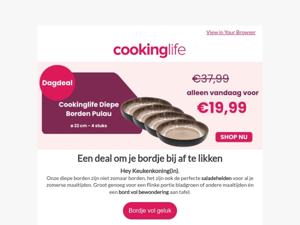 Een dagdeal bordenvol korting!  🍽🥗