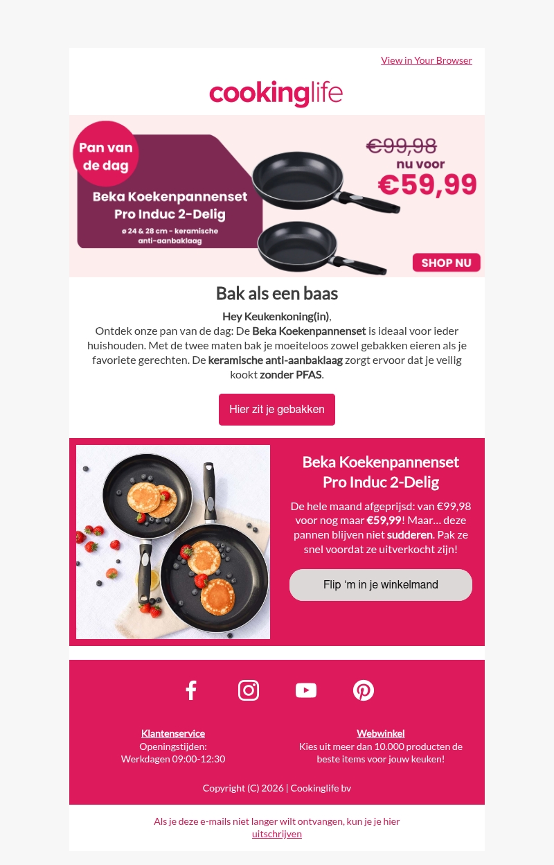 Met deze pan(nen) van de dag zit je dubbel zo goed gebakken π³ Met deze pan(nen) van de dag zit je dubbel zo goed gebakken π³