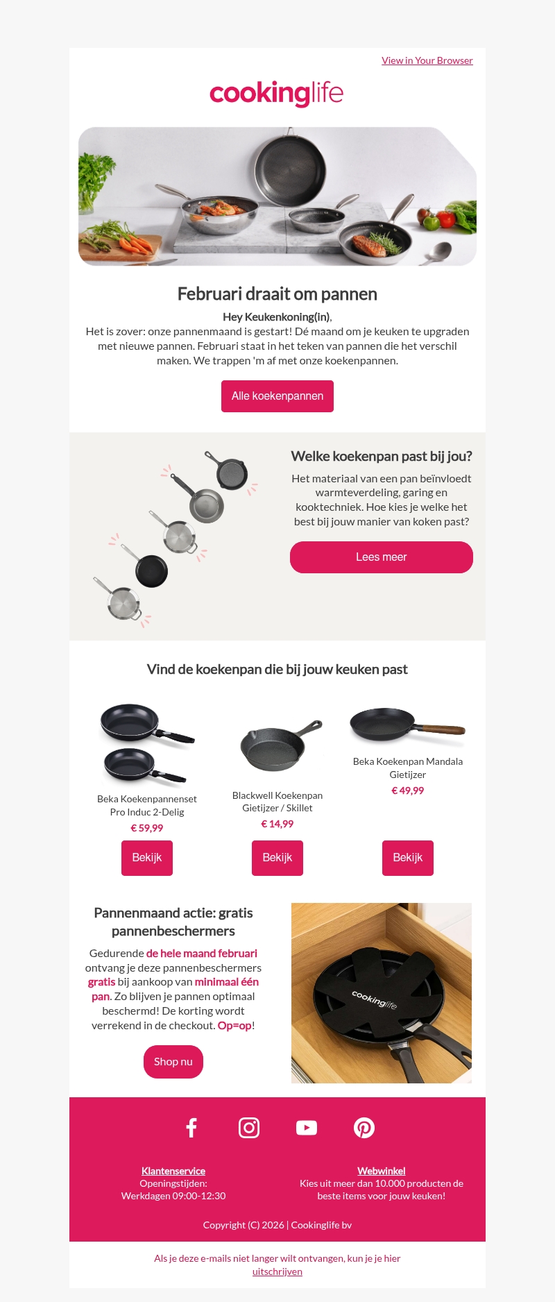 Bak, grill en kook... februari is pannenmaand! Bak, grill en kook... februari is pannenmaand!