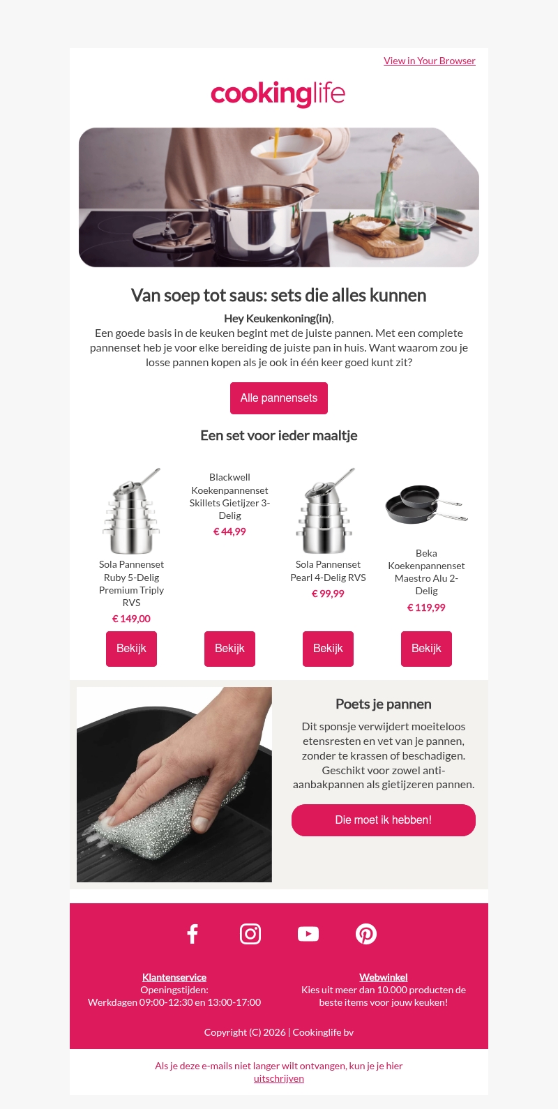 Met de juiste pannenset wordt koken een feestje 🍲 Met de juiste pannenset wordt koken een feestje 🍲
