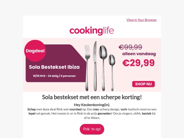 Met deze dagdeal maak jij jouw tafel compleet (voor een prikkie!)🍴