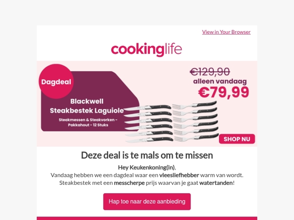 Deze dagdeal is zeker niet te taai! 🥩🍴