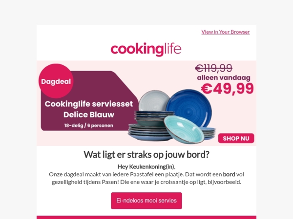 Dek jij de tafel? 🐣 Het is dagdeal-tijd vandaag!