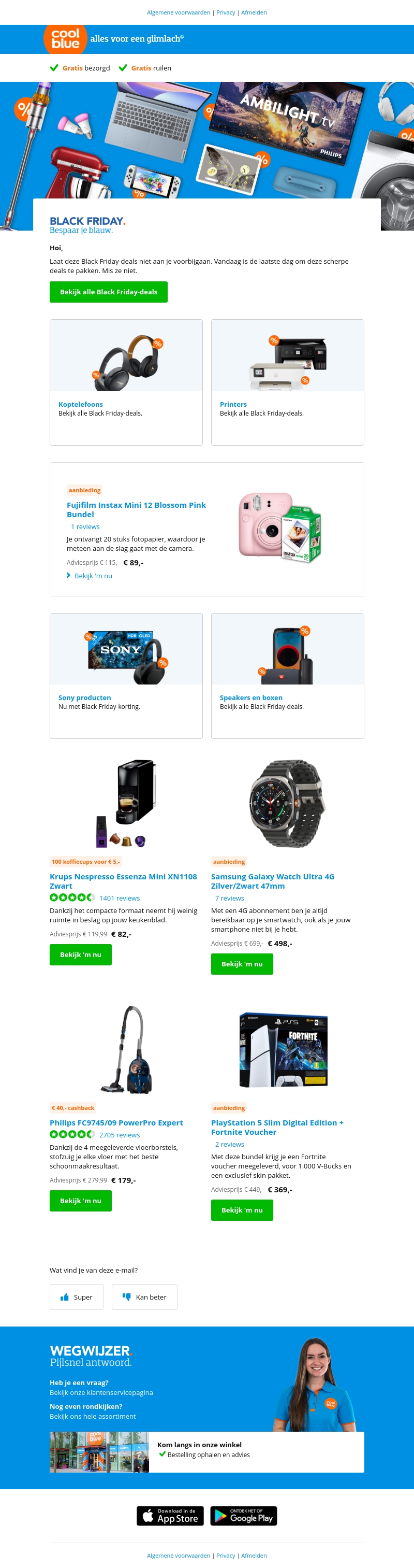 Alleen vandaag nog Black Friday-deals! Alleen vandaag nog Black Friday-deals!