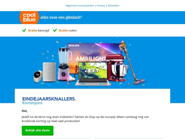 Je laatste kans om onze Eindejaarsknallers te scoren