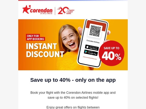 📲 Up to 40% off - only on the app