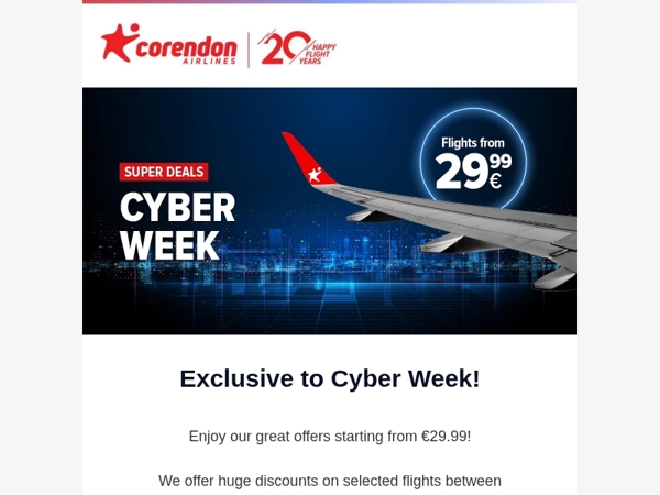 ✈️ Fly from €29.99!