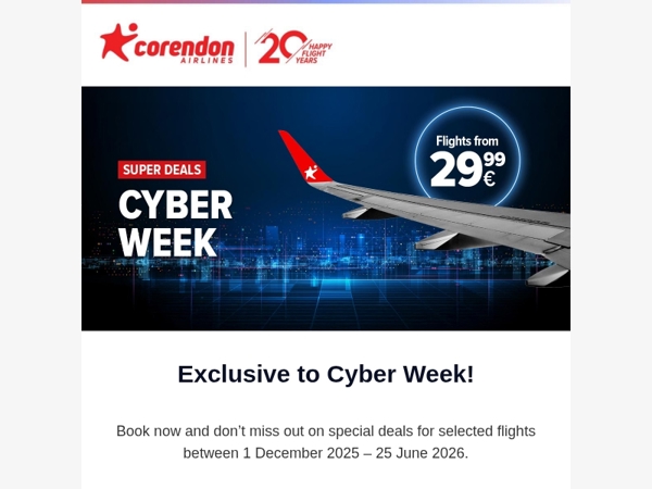 🚨 Last chance! Fly from €29.99!