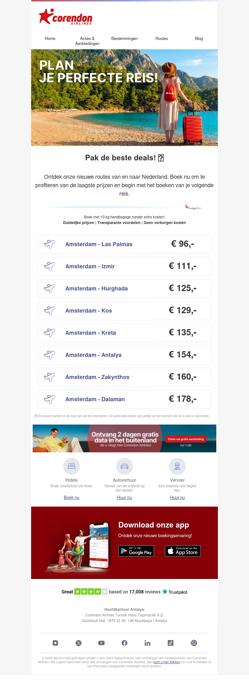 ✈️ Ontdek onze nieuwe routes van en naar Nederland! ✈️ Ontdek onze nieuwe routes van en naar Nederland!