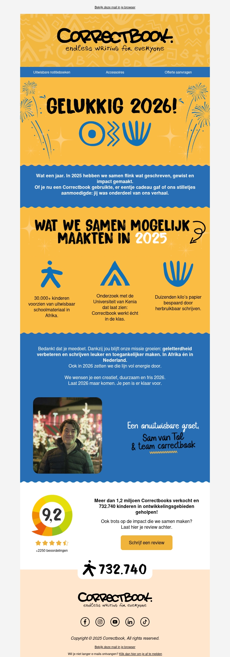 Met geschreven groet: gelukkig 2026! Met geschreven groet: gelukkig 2026!