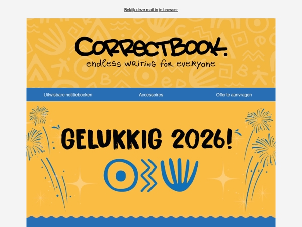Met geschreven groet: gelukkig 2026!
