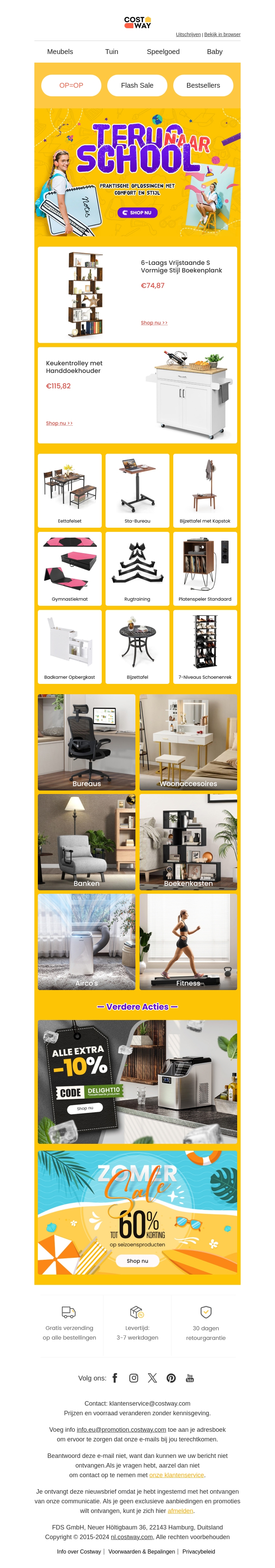 Back-to-school Sale bij Costway Back-to-school Sale bij Costway