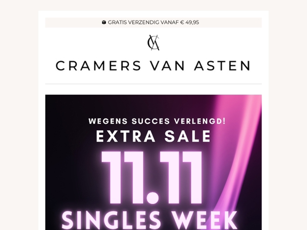 TOT MORGEN GELDIG | 20% EXTRA KORTING OP DE SALE