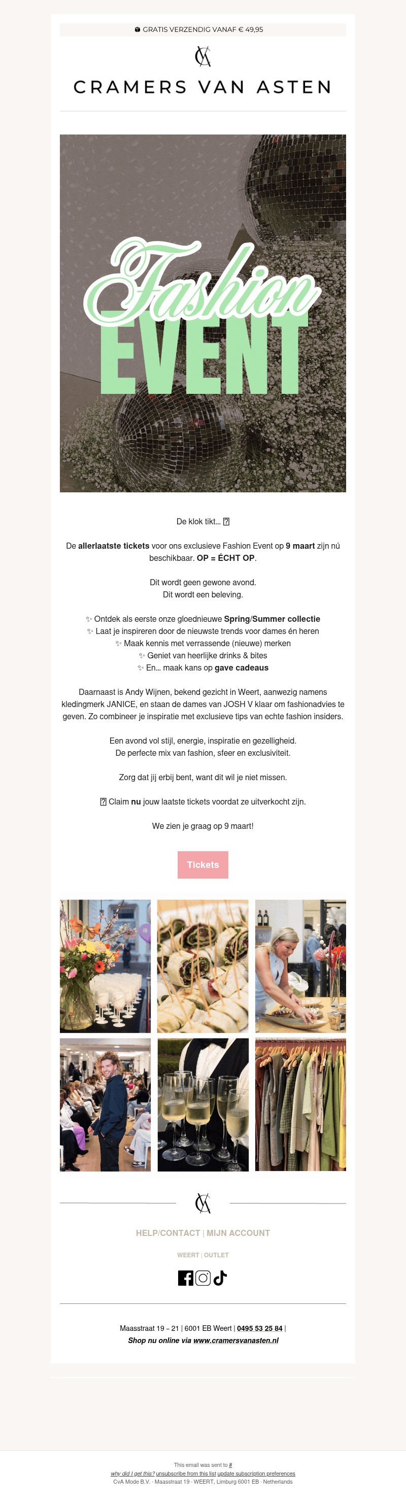 🚨 Laatste tickets voor ons Fashion Event 🚨 Laatste tickets voor ons Fashion Event