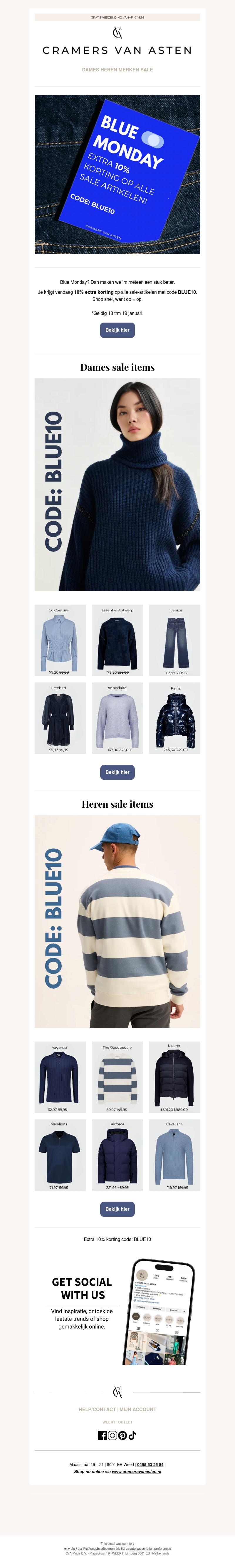 BLUE MONDAY EXTRA 10% OFF BLUE MONDAY EXTRA 10% OFF