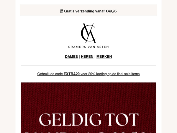 EXTRA20 eindigt vandaag om 23:59, dit wil je niet missen!