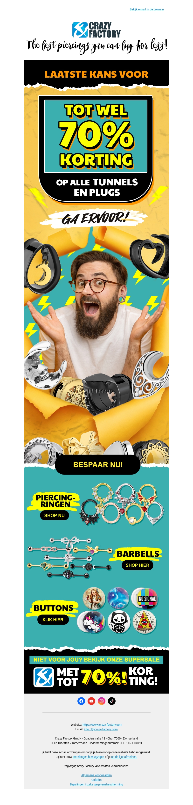 ⏰ Nog enkele uren: tot 70% korting op tunnels en plugs, ⏰ Nog enkele uren: tot 70% korting op tunnels en plugs,