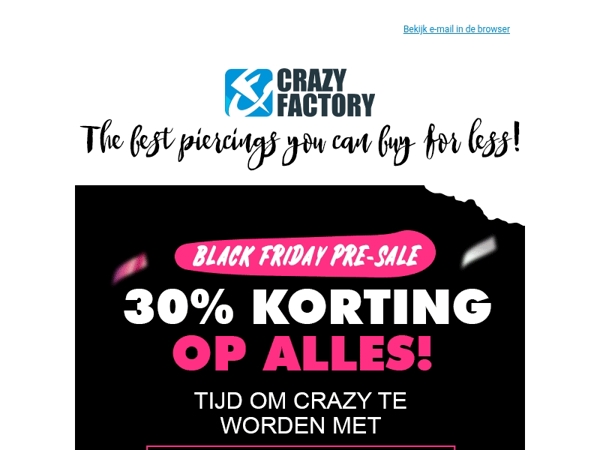 🔥 Alleen Black Friday kan zo gek zijn: 30% korting op alles, !