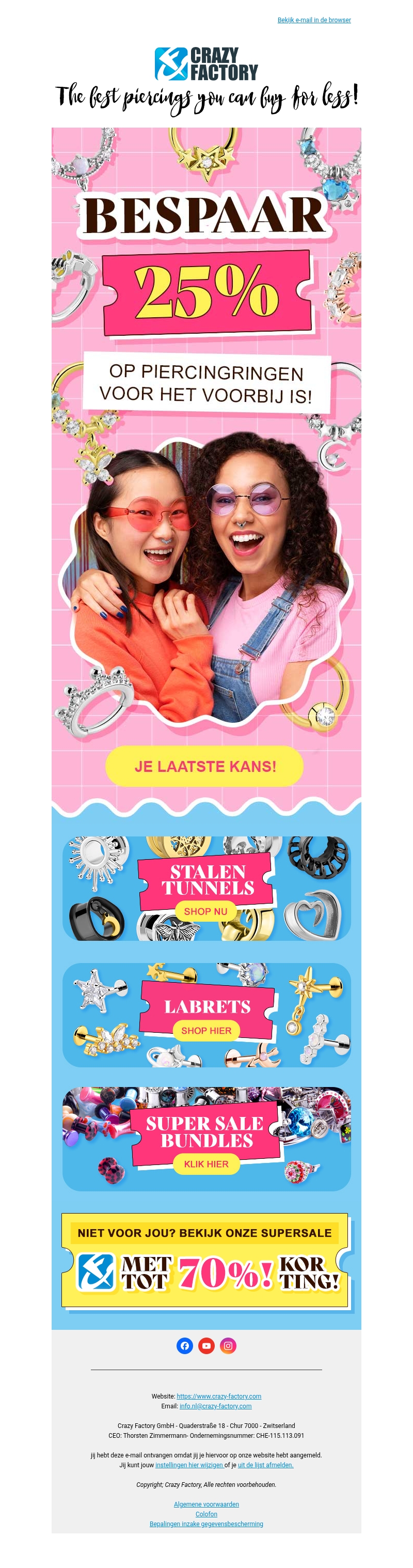 ⏰ 25% korting op piercingringen is bijna voorbij, ! Profiteer ervan voor middernacht ⏰ 25% korting op piercingringen is bijna voorbij, ! Profiteer ervan voor middernacht
