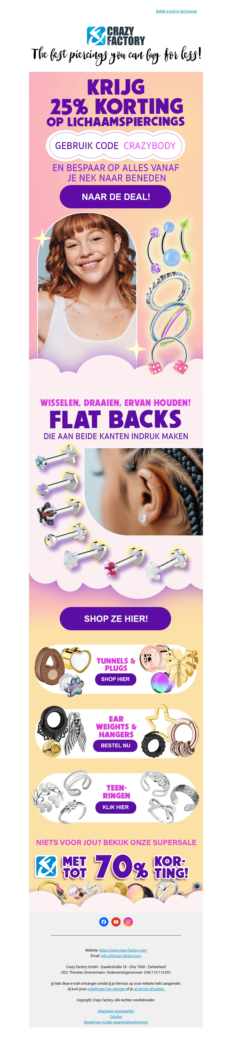 ✨ 25% korting op alles, van de nek naar beneden... Lichaamspiercings zijn de hele week in de aanbieding, ! ✨ 25% korting op alles, van de nek naar beneden... Lichaamspiercings zijn de hele week in de aanbieding, !