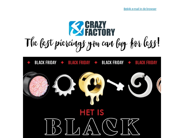 ⚡️ Het is Black Friday! Vanaf nu 30% korting op ALLES, !