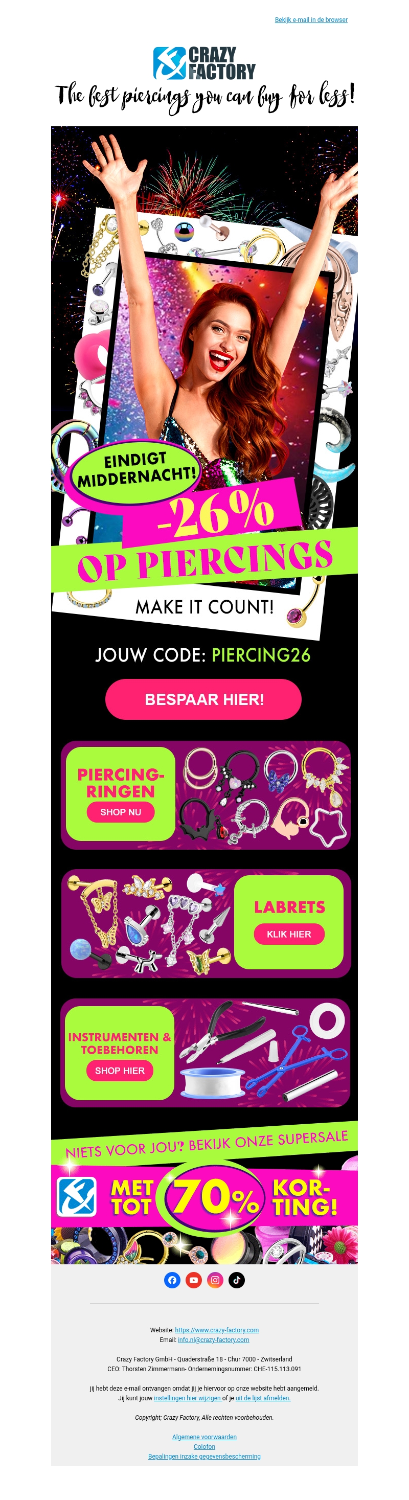 ๐ข 26% korting op piercings tot middernacht, ๐ข 26% korting op piercings tot middernacht,