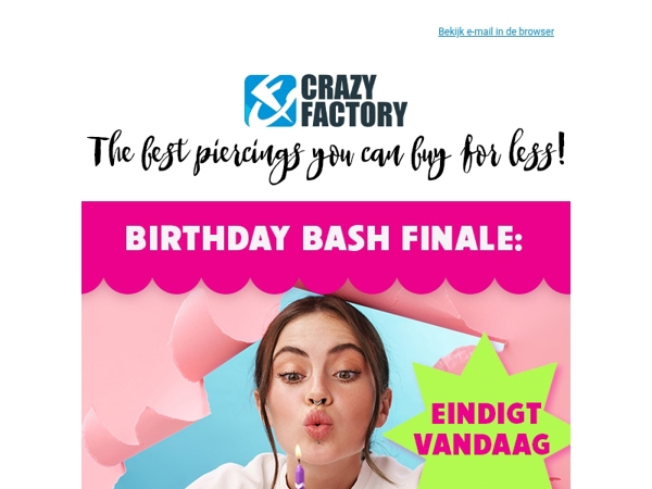 ⏰ 20% korting op alles eindigt vanavond. Geen excuses, 