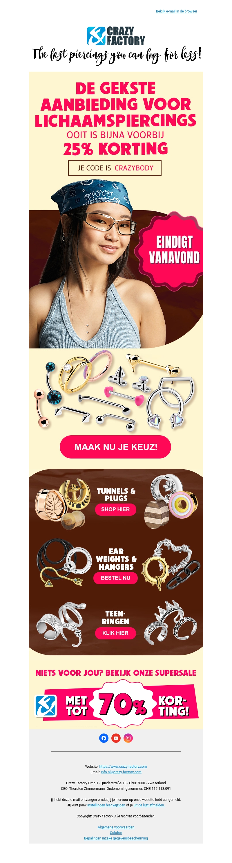 📢 We stoppen met de 25% korting op lichaamspiercings, 📢 We stoppen met de 25% korting op lichaamspiercings,