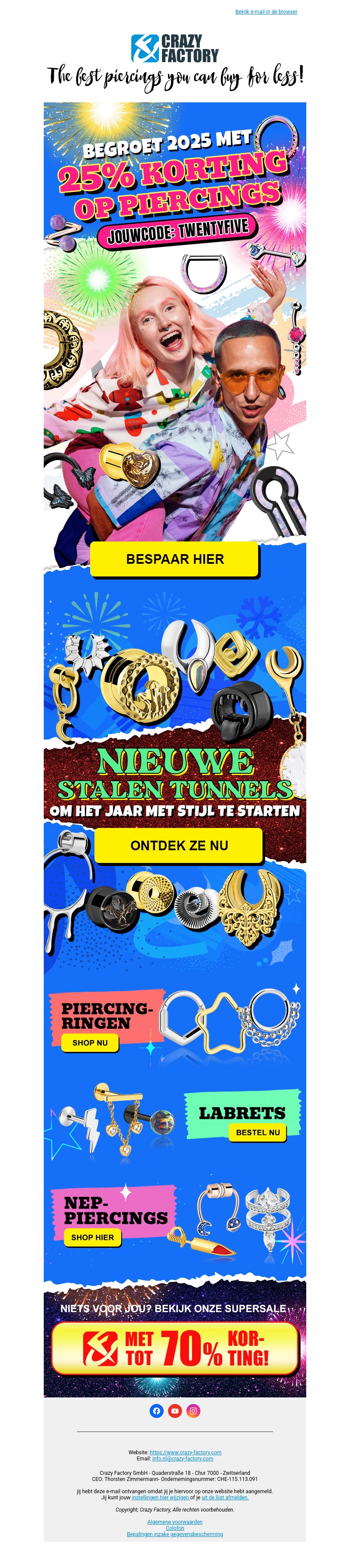 π Nieuwjaarsaanbiedingen: 25% korting op piercings, ! π Nieuwjaarsaanbiedingen: 25% korting op piercings, !