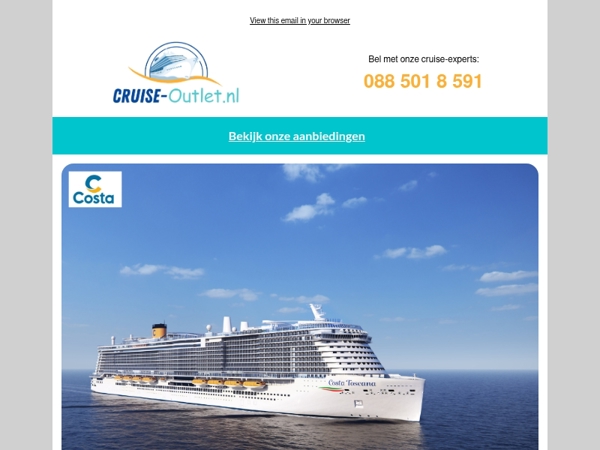 Vaar het nieuwe jaar in met Cruise-Outlet.nl!