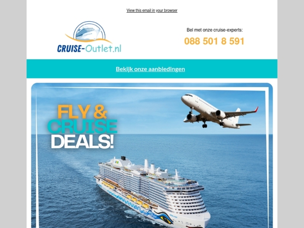 Voordelig op reis met fly & cruisedeals!