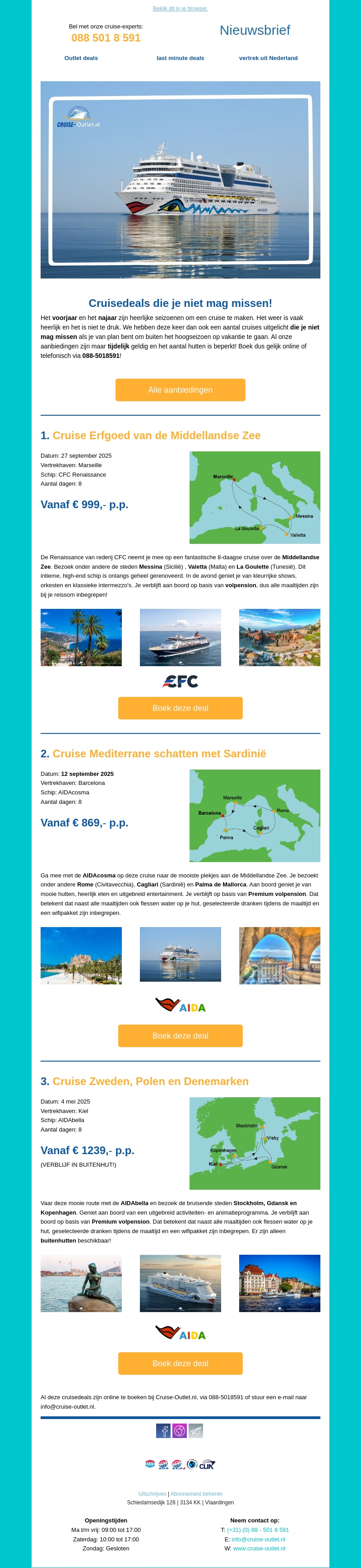 Deze gave cruisedeals mag je niet missen! Deze gave cruisedeals mag je niet missen!