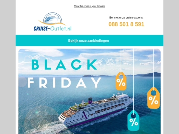 Black Friday cruisedeals van Ambassador Cruiseline!