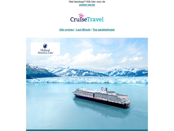 Profiteer nu van extra boordtegoed bij Holland America Line