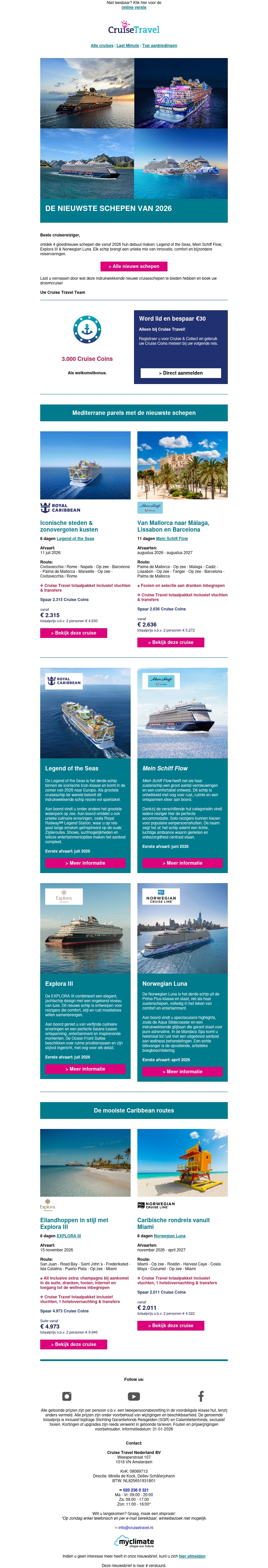 Nieuw aan de horizon ☀ vier spectaculaire cruiseschepen Nieuw aan de horizon ☀ vier spectaculaire cruiseschepen