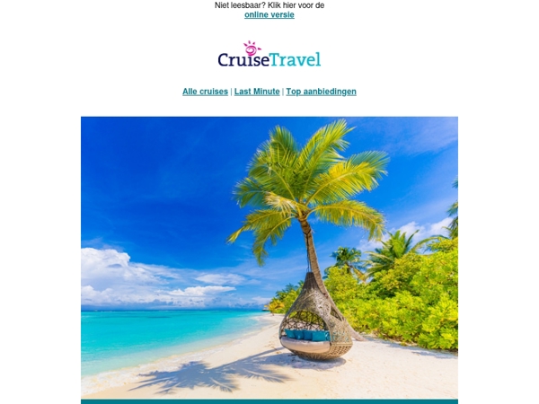 Alles door Cruise Travel geregeld, u hoeft alleen nog te genieten