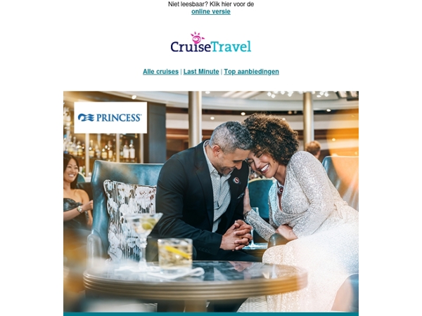 Prachtige Princess Cruises met tot $600 korting