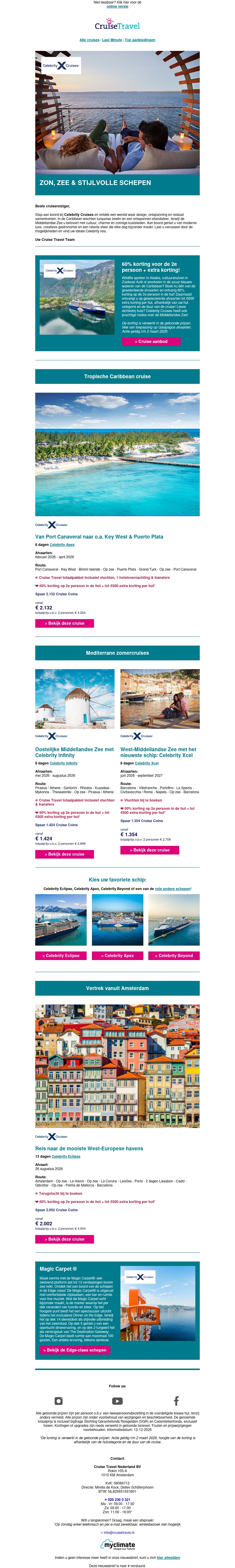 Van Caribische dromen tot mediterrane hoogtepunten Van Caribische dromen tot mediterrane hoogtepunten
